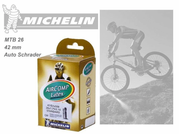Bikediscount Michelin Aircomp Latex MTB Schlauch Autoventil 1 Bikediscount Michelin Aircomp Latex MTB Schlauch Autoventil