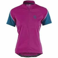 Bikediscount Scott Endurance Q-Zip Damen Shirt Festival Purple/seaport Blue