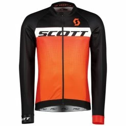 Bikediscount Scott RC AS WP L/sl Shirt Black/tangerine Orange