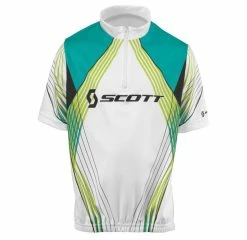 Bikediscount Scott Shirt JR Race White Lime Green