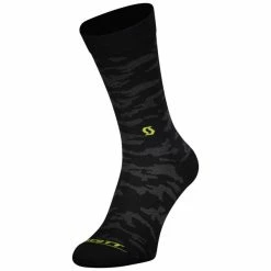 Bikediscount Scott Trail Camo Crew Sock Black/sulphur Yellow