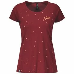 Bikediscount Scott Trail Flow DRI Damen-Shirt S/sl Merlot Red/camellia Pink
