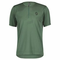 Bikediscount Scott Trail Flow ZIP Shirt S/sl Smoked Green