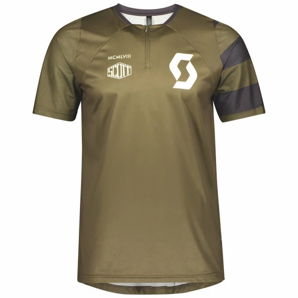 Bikediscount Scott Trail Vertic ZIP Shirt S/sl Green Moss 1 Bikediscount Scott Trail Vertic ZIP Shirt S/sl Green Moss